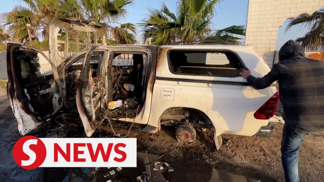 Video from attack site shows World Central Kitchen vehicles destroyed in air strike