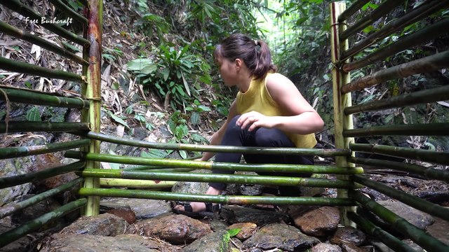 Building Survival Shelter, Bushcraft Hut Solo Bushcraft & Camping - Free Bushcraft #65