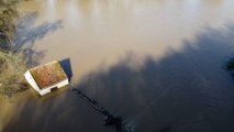 Les inondations dans l'Yonne vues du ciel