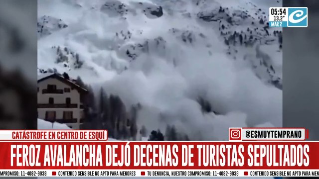 Feroz avalancha dejó a decenas de turistas sepultados