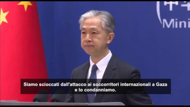La Cina condanna il raid di Israele a gaza che ha ucciso i volontari di WCK