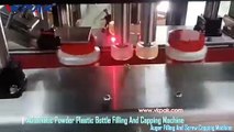 Machine automatique de remplissage de bouteilles de poudre à double tête