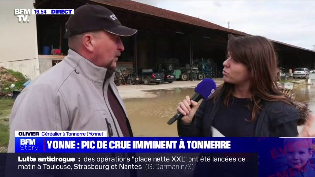 Crue dans l'Yonne: Les récoltes vont être fichues , déplore Olivier (céréalier à Tonnerre)
