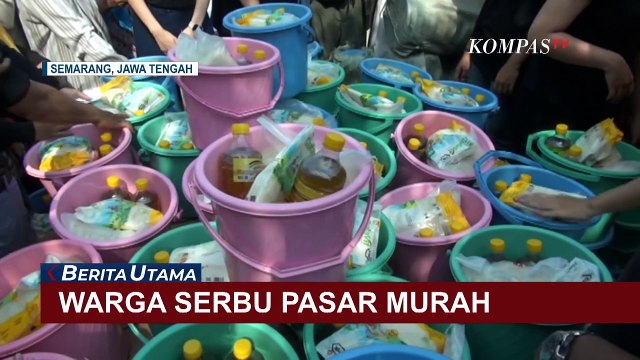 Jelang Lebaran, Warga Serbu Pasar Murah di Semarang