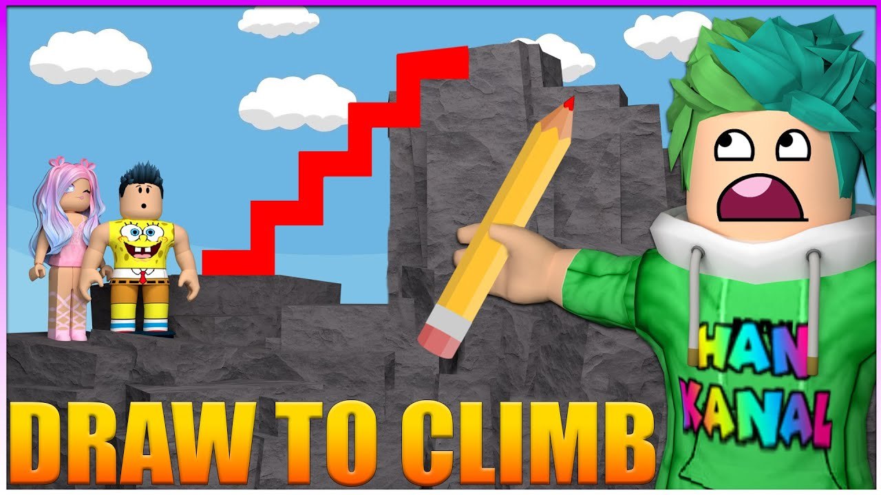 PARKUR GEÇEBİLMEK İÇİN DOĞRU ŞEKLİ ÇİZ | ROBLOX DRAW TO CLIMB OBBY TÜRKÇE | HAN KRAL EKİP