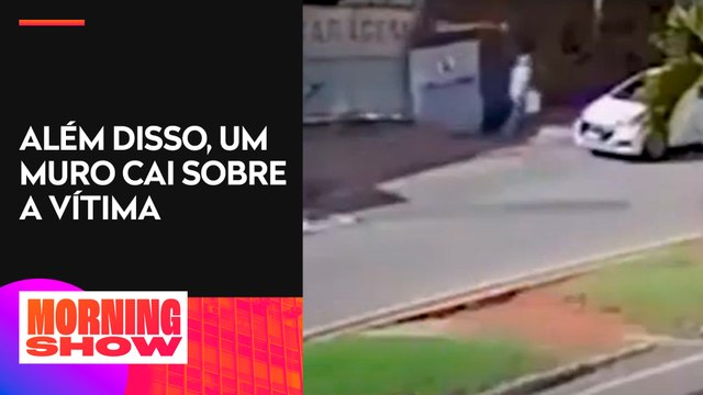 Homem é ‘engolido’ por cratera que se abriu em calçada no ES
