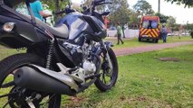 Motociclista fica ferido em colisão traseira no Centro