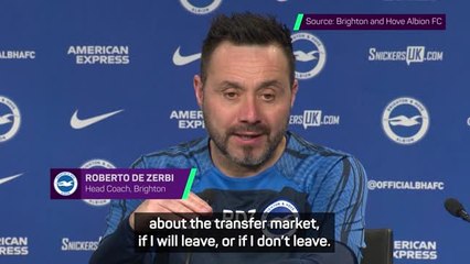 Télécharger la video: De Zerbi 'proud to be Brighton coach' amid Bayern & Liverpool links