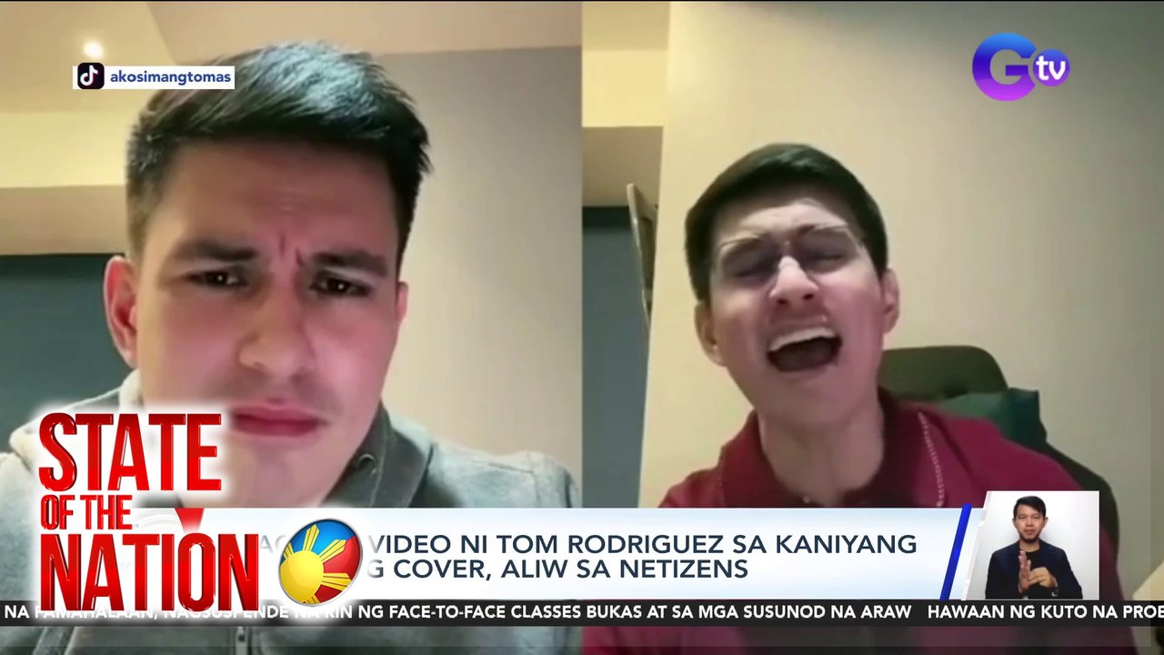 Reaction video ni Tom Rodriguez sa kaniyang viral song cover, aliw sa netizens | SONA