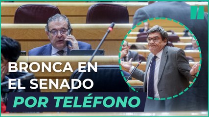 Nueva bronca: un senador del PP se pone a hablar por teléfono y Escrivá explota