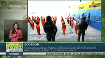 Policía ecuatoriana publicó resultados de operativos