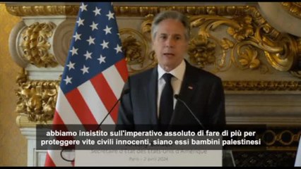 Blinken: a Gaza l'imperativo assoluto è proteggere vite innocenti