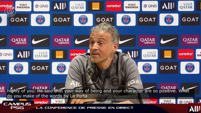 Luis Enrique, sobre los halagos de Laporta: Siempre es mejor escuchar cosas buenas que malas