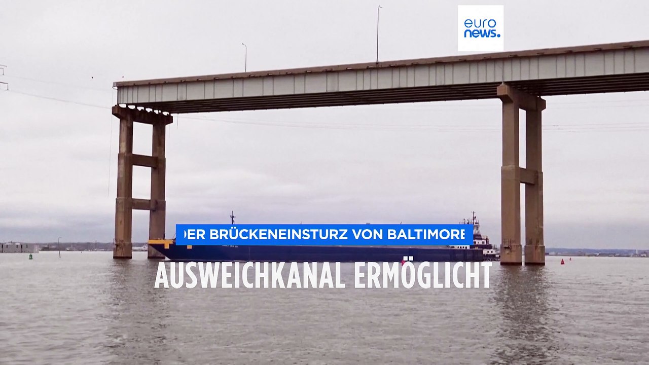 Tödlicher Brückeneinsturz in Baltimore: Ausweichkanal ermöglicht wieder Schifffahrt