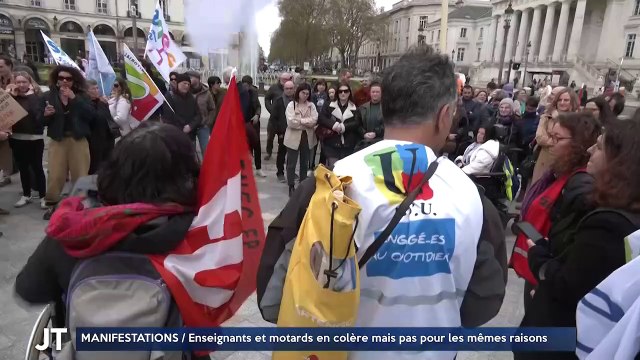 MANIFESTATIONS / Enseignants et motards en colère mais pas pour les mêmes raisons