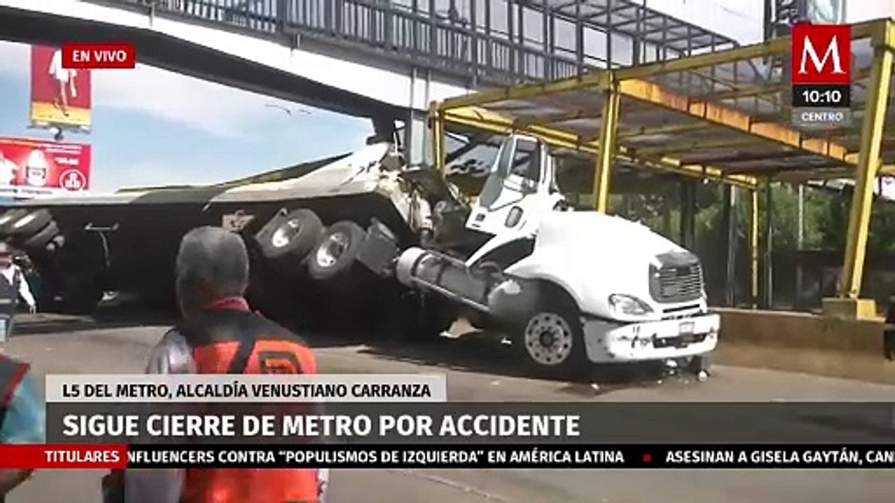 Se confirma la muerte del conductor del tráiler que volcó en la L5; siguen trabajos por el accidente