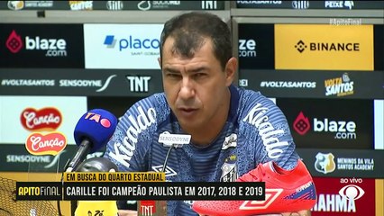 Carille elogia vitória Santista e espera jogo difícil no Allianz