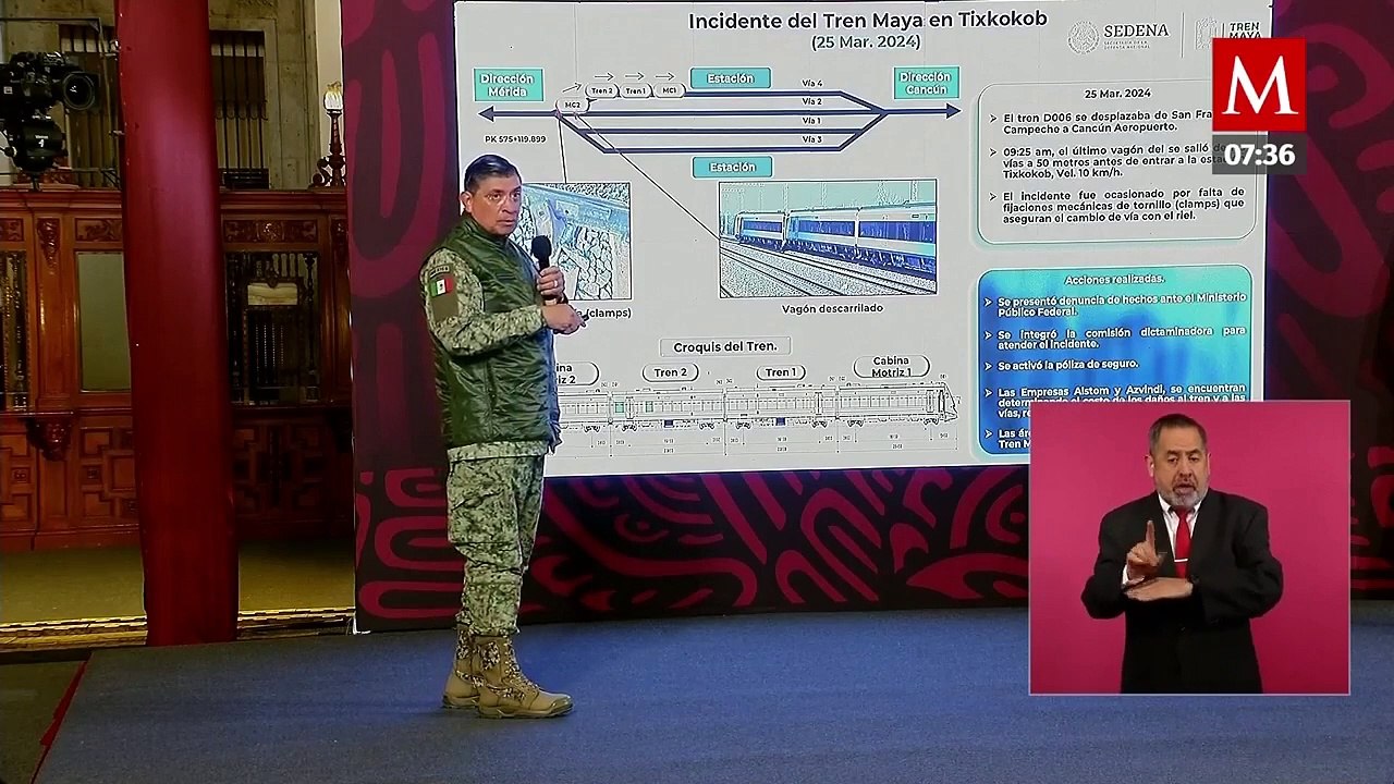 Sedena revela causas del incidente en el Tren Maya