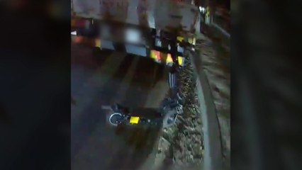 킥보드 타다 화물차 들이받고 숨져...대리기사 추정 / YTN