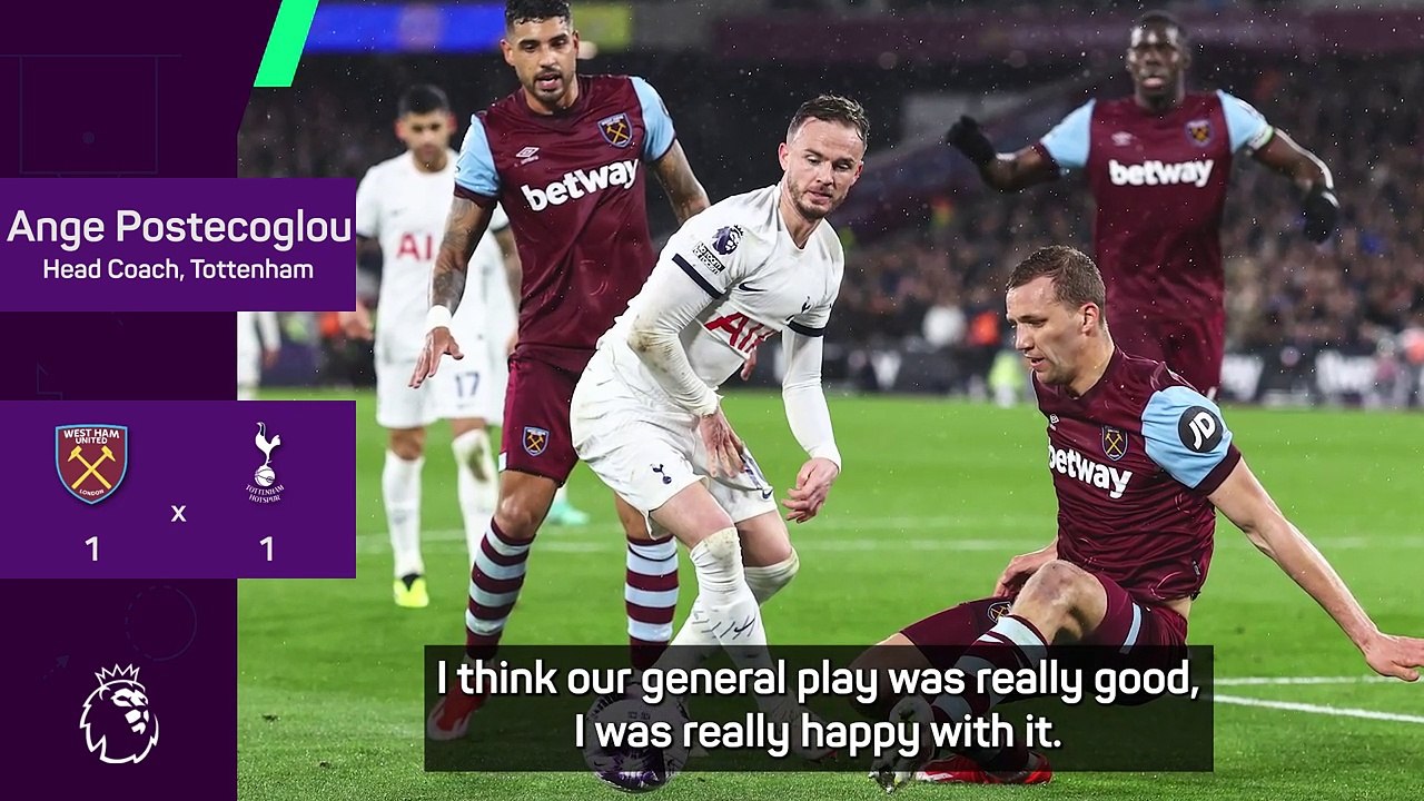 Postecoglou admits Spurs 'lacked clarity of thought' in West Ham draw