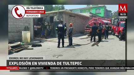 Reportan explosión en una vivienda en Tultepec, Edomex, por presunta pirotecnia