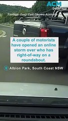 Dashcam footage unleashes debate about who has the right-of-way on roundabout