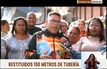 1X10 del buen gobierno restituyo 150 metros de tubería de agua en la ciudad Capital