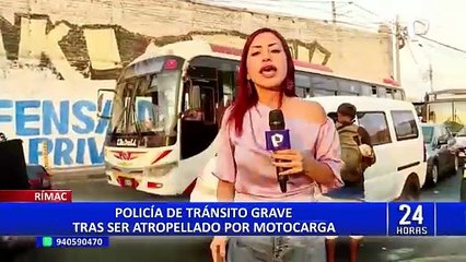 Rímac: se recupera policía que fue atropellado por motociclista extranjero