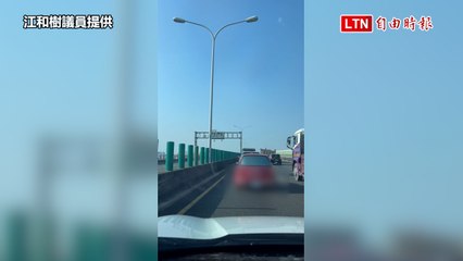 花蓮強震》嚇死！台灣超大地震 台74快速道路燈軟Q狂晃(江和樹議員提供/警方提供)