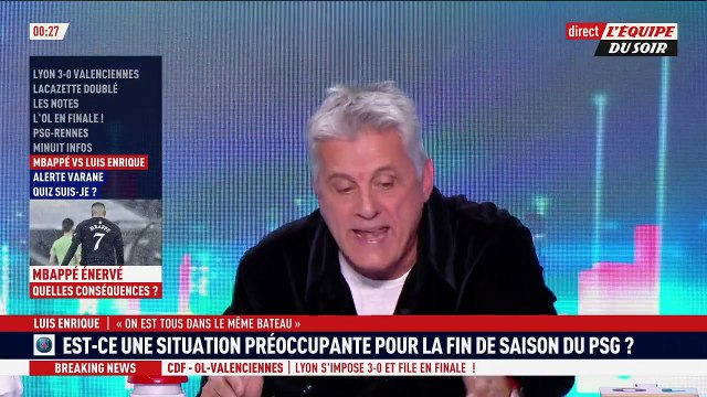 Ne me parle pas , Vous êtes nuls ! : Éric Blanc s’emporte avec véhémence sur le plateau de L’Équipe du Soir