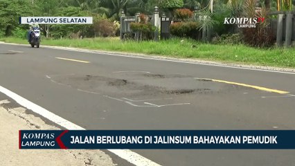 Jalan Berlubang di Jalinsum Bahayakan Pemudik