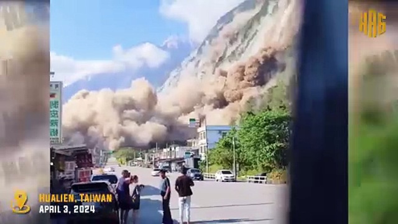 Taiwan destroyed in 2 minutes! M7.5 Earthquake destroys many buildings in Hualien