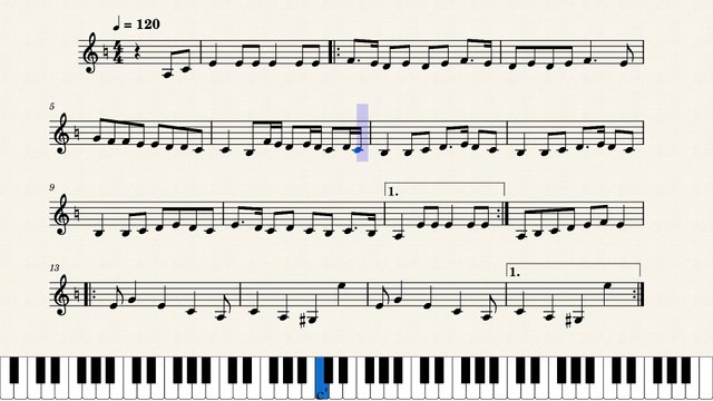 النوتة الموسيقية ,,,لمقطع الغناء,,,,وقابلنا أنا وأنت في مشوارنا حاجات كتير,,,,تدوين ماهر الغمرى