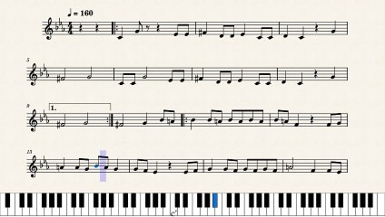النوتة الموسيقية ,,,لمقطع الغناء,,,,وعرفت طريقها عريفته,,,,تدوين ماهر الغمرى