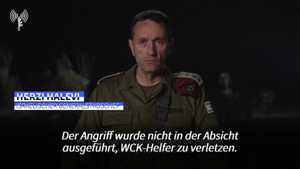 Israels Armeechef: Angriff auf Helfer "schwerer Fehler"