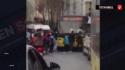 Avcılar'da yol tartışmasında İETT şoförüne yumruklu saldırı