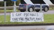 Mystery artist mocks council with signs slamming pothole problems plaguing town