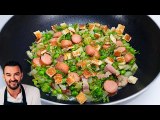 Tous en cuisine #42 : Je teste les petits pois à la française et saucisses de Cyril Lignac ! (Exclusivité Dailymotion)