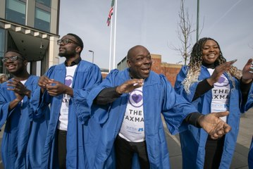 Under pressure HMRC workers get serenaded by gospel choir