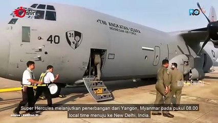 Pesawat C-130J Super Hercules TNI AU Misi Kemanusiaan untuk Rakyat Palestina