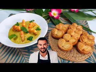 Tous en cuisine #50 - Je teste les crevettes curry coco et les palmiers de Cyril Lignac ! (Exclusivité Dailymotion)