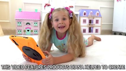 Diana with Dad learn how to have fun and play different games inside