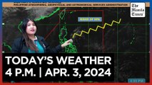 Today's Weather, 4 P.M. | Apr. 3, 2024