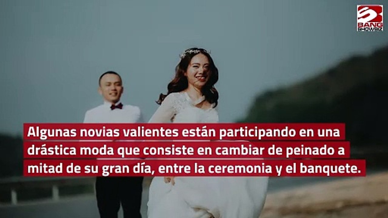 Novias se cortan el pelo a mitad de su boda