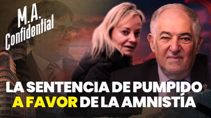 Así anticipa la mujer de Pumpido la sentencia de su marido a favor de la amnistía