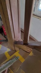 Ponçage escalier en bois par aérogommage