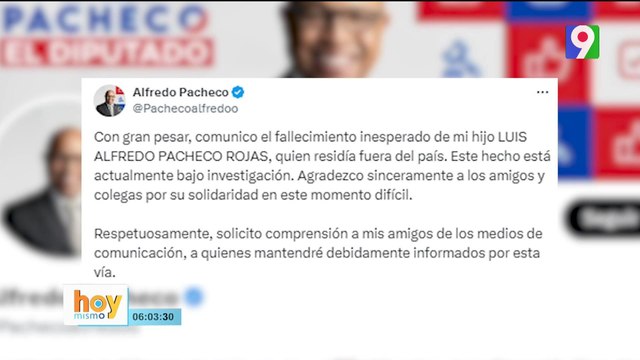 ¡Desgarrador! Mueren dos jóvenes en distintas circunstancias hijos de dos destacados Políticos | Hoy Mismo