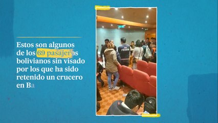 Un crucero está retenido en Barcelona por la presencia de 69 bolivianos sin visado