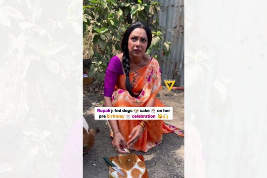 रुपाली गांगुली ने स्ट्रीट डॉग्स के साथ मनाया जश्न, लोग बोले ऐसा मत करो