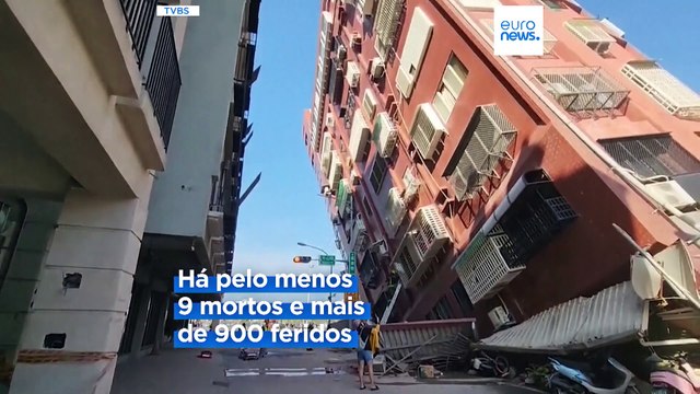 Sobe para nove o número de mortos no sismo em Taiwan. Mais de 700 feridos e dezenas sob escombros